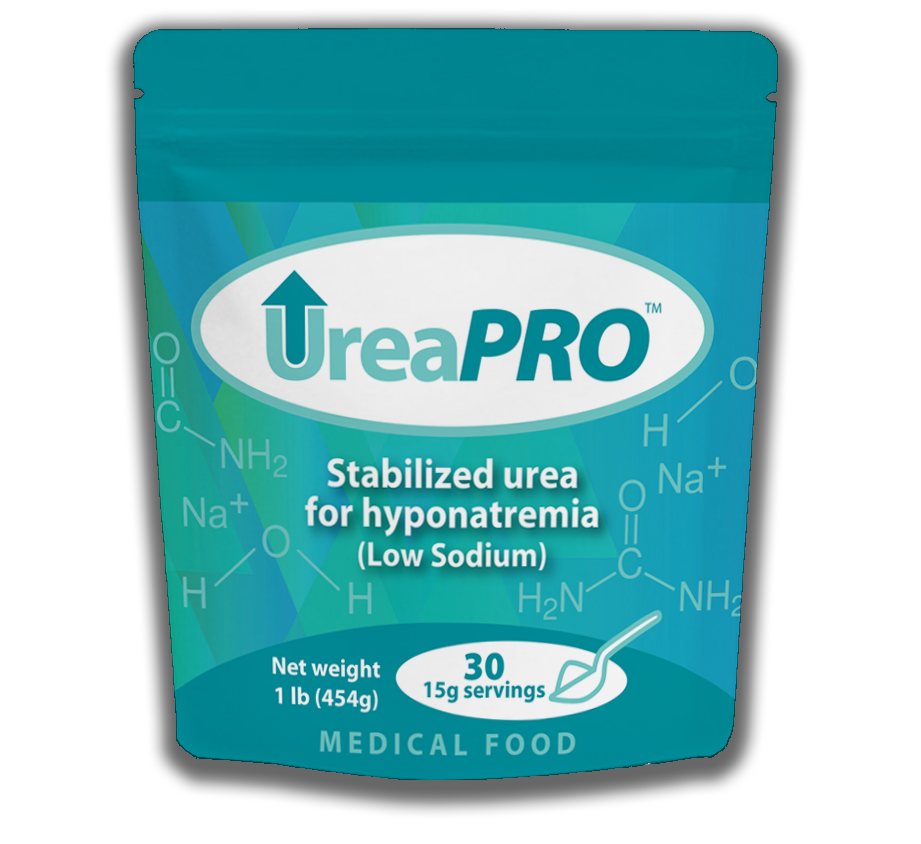 Bag of UreaPRO stabiliee urea for hyponatremia. 30 doses with 15grams per dose