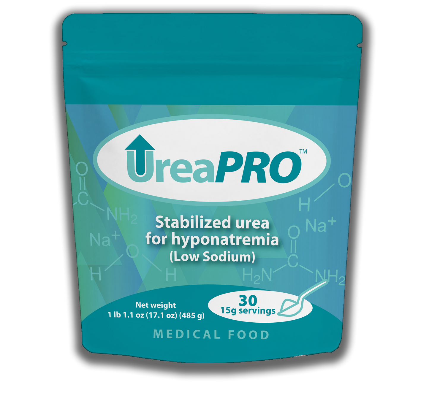 UreaPro Stabilized unflavored urea with 30 doses containing 15 grams of urea per dose.  Scroll down to order online or learn how to get quickly from a local pharmacy.