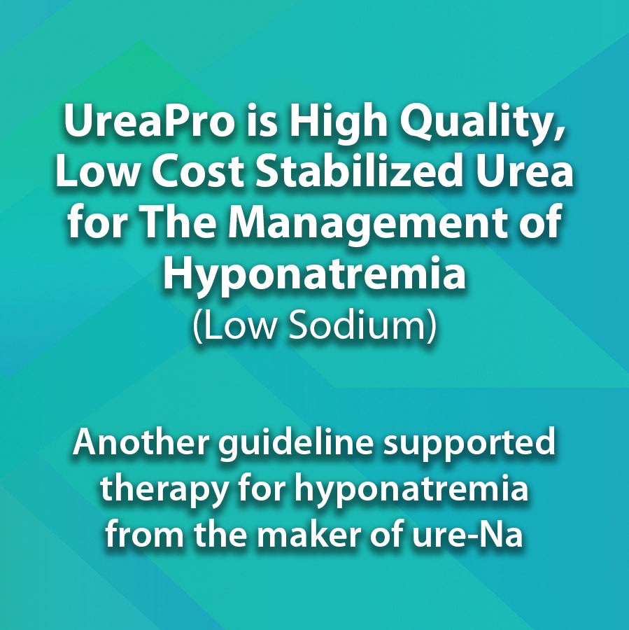 UreaPro is high quality low cost stabilized urea for the management of low sodium know as hyponatremia

ureapro is another guideline supported therapy from the amkers of ure-Na.